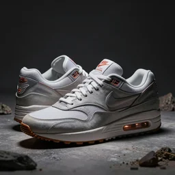 retro futuristic Nike Air Max sneakers by syd mead