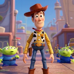 the world of toy story post apocalypse, hd hyper detailed cgi animation, digital portrait