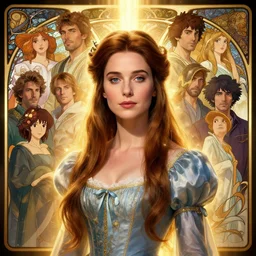 highly detailed portrait of sophie marceau as a princess with long hairs, stephen bliss, unreal engine, fantasy art by greg rutkowski, loish, rhads, ferdinand knab, makoto shinkai and lois van baarle, ilya kuvshinov, rossdraws, tom bagshaw, alphonse mucha, global illumination, radiant light, detailed and intricate environment