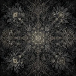 breathtaking detailed concept art painting kaleidoscope art deco pattern of dark ritual amagamation of mystic flowers, by hsiao - ron cheng, bizarre compositions, exquisite detail, extremely moody lighting, 8 k