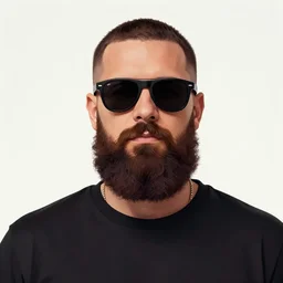 joe rogan with sunglasses and a full beard gta cover art