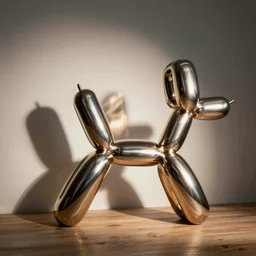 metallic balloon animals. jeff koons.