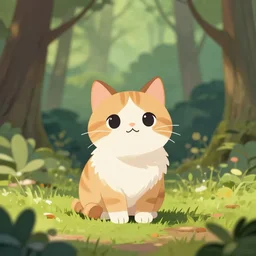cute cat in the forest