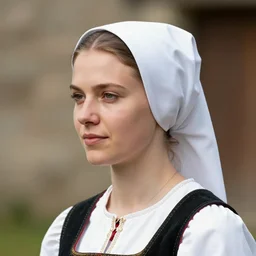 a breton woman wearing traditional bigoudene coif