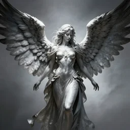 a beautiful six - winged seraph, grim - lighting, high - contrast, intricate, elegant, highly detailed, digital painting, artstation, concept art, smooth, sharp focus, illustration