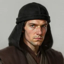portrait of a man by greg rutkowski, jedi knight, hybrid between human and twi'lek, wearing black wool cap, star wars expanded universe, he is about 3 0 years old, highly detailed portrait, digital painting, artstation, concept art, smooth, sharp foccus ilustration, artstation hq