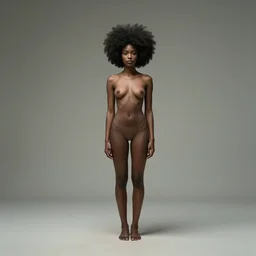afrofuturist, model photo shoot, from a distance, full body, beautiful symmetric face, photorealistic, ultra high resolution