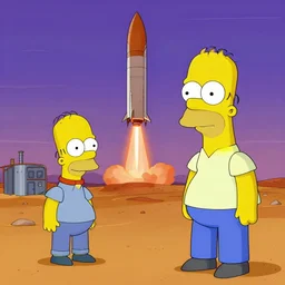 Space X lands on mars but finds out the simpsons did it first