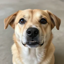 this is a picture of a dog my friend sent me to creep me out. i can't stop staring into the dog's eyes... i feel like his jaw isn't quite right... everything about this picture is slightly wrong... * shivers *...