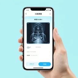a phone app advertisement for a xray app.