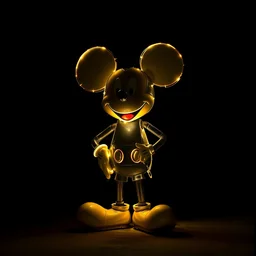 photograph of a mickey mouse built by basquiat perfect composition masterpiece dramatic lighting