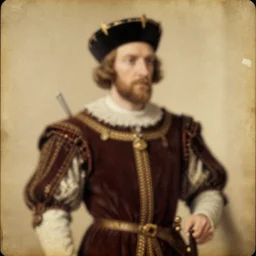 An ancient blurry photograph of Richard I of England.