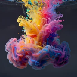 flux, fluid, ink, vibrant colors, swirl, whorl. digital painting, hd, 4 k, detailed.