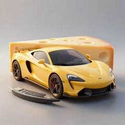 a sports car shaped like a cheese wedge