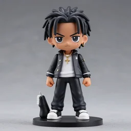 burna boy, an anime nendoroid of burna boy, figurine, detailed product photo,