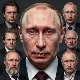 vladimir putin, putin is bald prehistoric primate caveman, reptiloid reptile eyes, toothless, saw teeth, horror macabre face, clown nose, by donato giancola and greg rutkowski and wayne barlow and zdzisław beksinski, realistic face, digital art