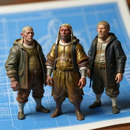 modrons on steroids ,painted by Gerald Brom and Dan Adkins and Frank Brunner and David Thiérrée,trending on artstation, disproportionate lighting tilt-shift,dutch golden age ,tilt-shift ,photorealism ,Toonami ,blueprint ,