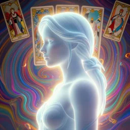 side portrait, imogen poots paladin, gloomhaven, soft, smooth, luminescent, art nouveau tarot, backlit glow, colorful swirly ripples, gaudy colors, aesthetic octane render, unreal engine, 8 k, by greg rutkowski, jesper ejsing, rhads, lois van baarle, ilya kuvshinov