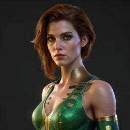 female bolt, marvel, naturel, hyper detailed, digital art, trending in artstation, cinematic lighting, studio quality, smooth render, unreal engine 5 rendered, octane rendered, art style by klimt and nixeu and ian sprigger and wlop and krenz cushart
