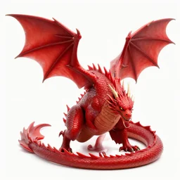 a stunning photo of a red dragon