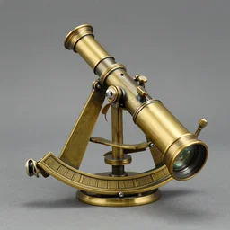 symbol antique brass sextant telescope