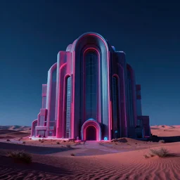 building by nicolas poussin, neon noir biopunk desert, archdaily, wallpaper, highly detailed, trending on artstation.