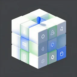 a 4 d cube, in the resolution of google parti