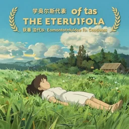 landscape of the eternal rest, in the style of studio ghibli, award - winning, 4 k