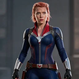 Donald Trump cast as Black Widow, still from marvel movie, hyperrealistic, 8k, Octane Render,