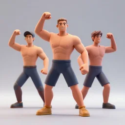 3 d character action pose muscle body 8 k hd