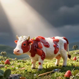 cooking a delicious meal made out of strawberry cows
