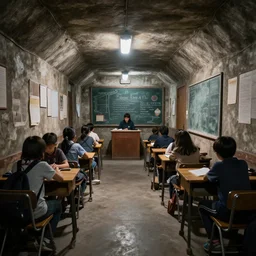 an underground school