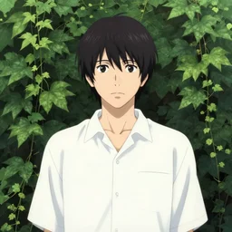 a portrait by junji ito lush vine covered backrop