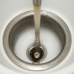 hair clogging a drain