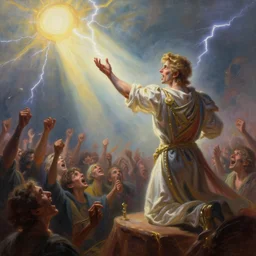 a crazy action painting of prince giving a sermon, telling the congregation to go crazy, lightning bolts, sunbeams, madness, highly detailed, art by mimmo rotella, digital painting, artstation, smooth, super 8, hazy, dynamic lighting by delphin enjolras, ultrarealistic, cinematic, octane render