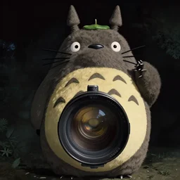 Totoro by Hayao Miyazaki, dramatic lighting, intense, incredibly detailed, studio, 85mm Sigma Art lens