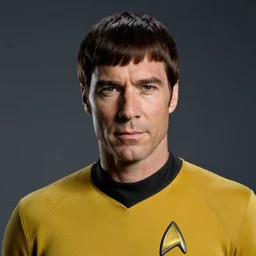 a beautiful portrait of mister spok, star trek