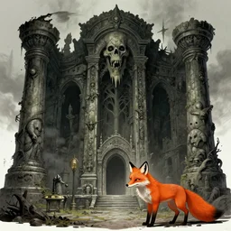illustration of giant, osr dungeon, tomb of horror, illustration, fox style, high detail, high resolution