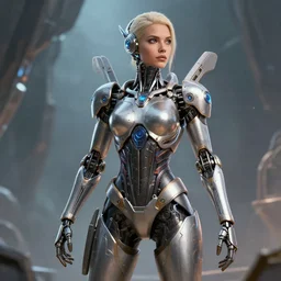 epic professional digital art of female starship cyborg, by leesha hannigan, iris van herpen, artstation, cgsociety, wlop, epic, much wow, much detail, gorgeous, detailed, masterpiece