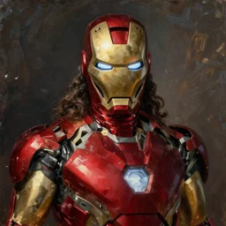 iron man in the style of samuel johnson, meme, Sir Joshua Reynolds, 1775 oil painting, 8k, photorealistic brush strokes