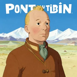 tintin au tibet, par herge. trait plein. couverture