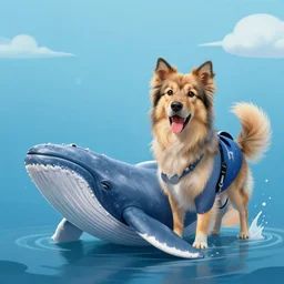 a photo of a hybrid between a dog and a whale