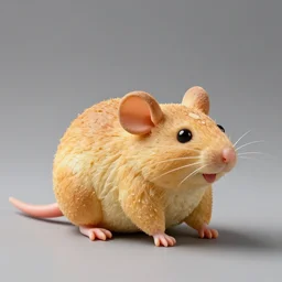 an edible rat!!! sculpture!! made entirely out of ( bread ), food photography, studio lighting, delicious