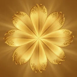 golden rays fractal flower, 8 k