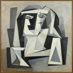 abstract art painting geometry figures lines forms in style of pablo picasso, fine details,