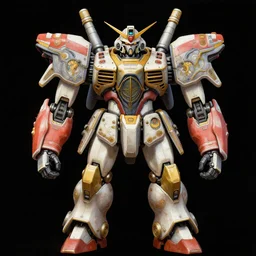 upper half portrait of colourful army mecha robot - black background, art by hsiao - ron cheng & alphonse mucha, highly detailed, digital painting, concept art, illustration, smooth sharp focus, intricate, symmetry, artstation,
