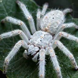 high quality macro photo fluffy white spiders! gorgeous highly detailed hannah yata elson peter cinematic dark green lighting high quality low angle hd 8k sharp shallow depth of field