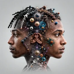 a headshot of a xxxtentacion, made of fractals facing each other, ultra realistic, wide angle, intricate details, the fifth element artifacts, highly detailed by peter mohrbacher, hajime sorayama, wayne barlowe, boris vallejo, aaron horkey, gaston bussiere, craig mullins