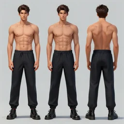 an artistic character model design of a very handsome young masculine man wants you