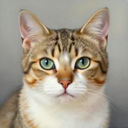 portrait of a cute cat by elke vogelsang
